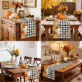 thumbnail image 4 of Orange Green Pumpkins Fall Table Runner - 72 Inch Long Thanksgiving Maple Leaf Plaid Cotton and Linen Blended Dress Scarves Farmhouse Table Runner for Kitchen Dining, Coffee Table, 13" x 72", 4 of 8
