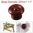 thumbnail image 3 of Unique Bargains Furniture Drawer Single Hole Wooden Pull Knobs Handles Red Brown 37mmx25mm 8Pcs, 3 of 6