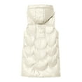 thumbnail image 6 of Baberdicy Puffer Vest Womens Long Version Vest Quilted Faux Down Filled Hooded Vest Suitable for Autumn and Winter Vests for Women 2024 Beige Xl, 6 of 6