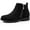 Black, variant on HARVEST LAND Women Chelsea Boots Zip up Short Ankle Flat Booties for Female Fall Winter