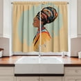 thumbnail image 2 of Ambesonne African Kitchen Curtains, Profile, 55"x39", Multicolor, 2 of 3
