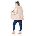 thumbnail image 3 of Blazer manga 3/4 Roman Fashion /Tallas Extras, 12255 (Beige) multicolor 42, 3 of 5