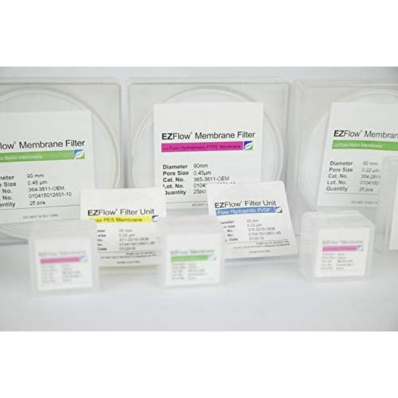 Foxx Life Sciences 364-2612-OEM EZFlow Membrane Disc Filter, Nylon, 47 mm Diameter.2 µm Pore Size (Pack of 50)