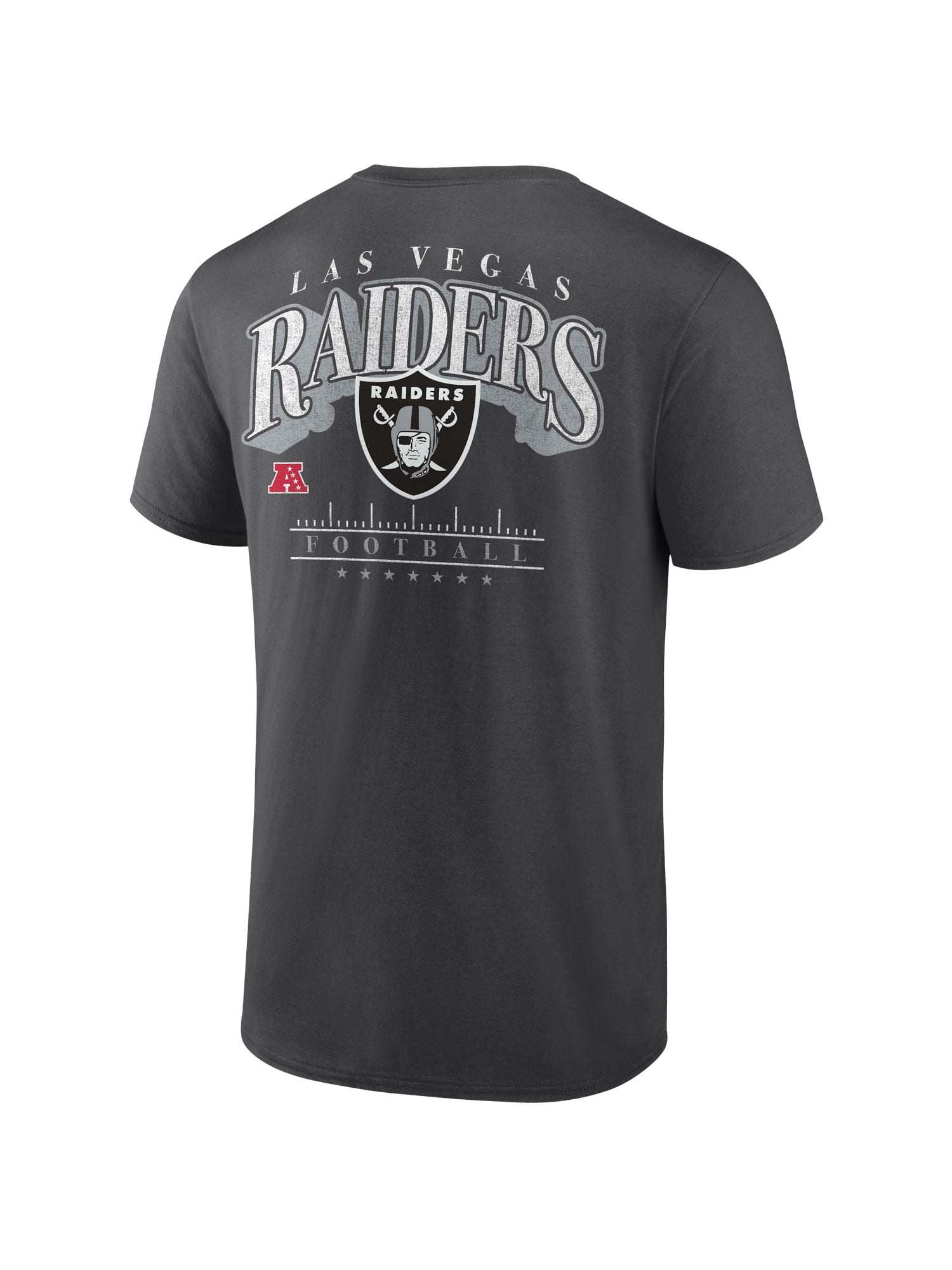NFL Las Vegas Raiders Men's Cotton Faded Black Short Sleeve T-Shirt