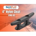 thumbnail image 2 of SEAFLO 4" Boat Cleat Black Nylon Dock Cleat Kayak Cleat(4", 2-Pack), 2 of 6
