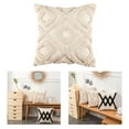 thumbnail image 4 of Pillow Cover Tufted Throw Pillow Case Square Woven Decorative Pillowcase Sofa Bedding Cushion Cover - B B, 4 of 8