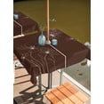 thumbnail image 2 of Outdoor Tablecloths with Umbrella Hole & Zipper, Brown Floral 54x54 Inch Square Tablecloths, Spring Flower Waterproof Table Cloth, Patio/Pool/Picnic Table Covers, 2 of 8