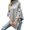Grey, variant on Women's Solid Color High Neck Sweater Cloak Sweater Shawl Coat