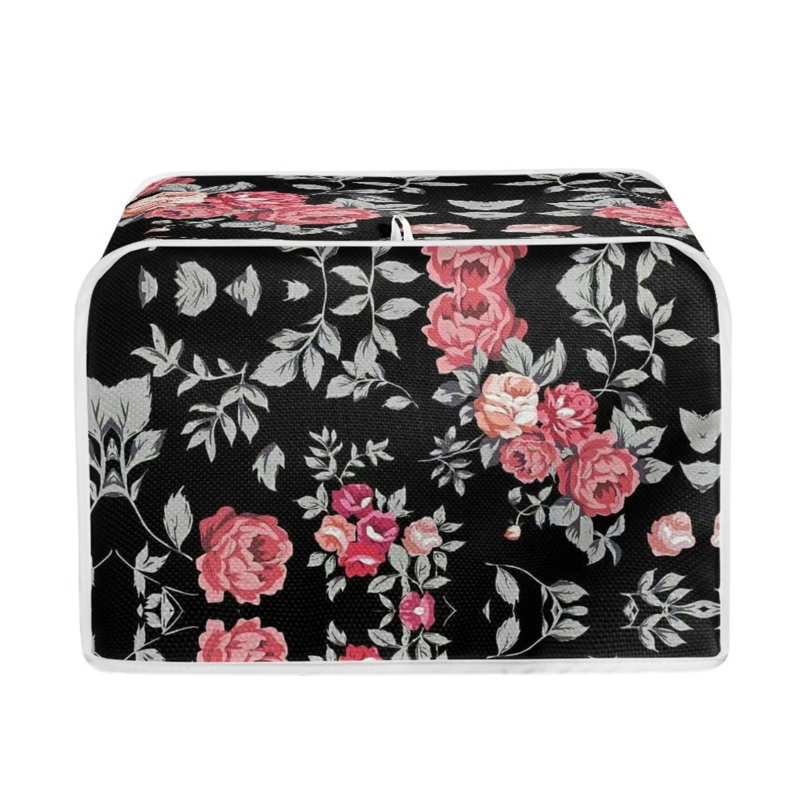 FKELYI Vintage Flower Toaster Covers Waterproof 4 Slice Toaster Covers