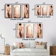 thumbnail image 4 of Designart "Elegant Art Nouveau Portrait I" Modern Geometric Framed Wall Art Set Of 3 - Pink Abstract Frame Gallery Set For Office Decor, 4 of 7
