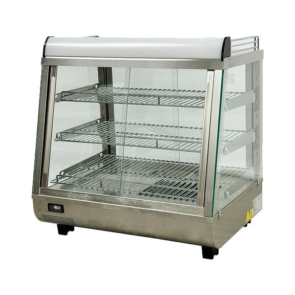 3.3Cu.Ft. Warmer Countertop Display Cabinet ShowCase, 3 shelves 23.8x17x24.5 inch