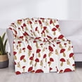 thumbnail image 3 of Yiaed Red Mushroom Print Blanket Throw Blanket Soft Cozy Flannel Blanket for Home Bed Sofa Couch Chair-40"x30", 3 of 6