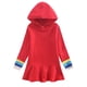 thumbnail image 1 of Vestido de manga larga de color sólido para niños Vestido de temporada Vestido con capucha para niñas Vestido con capucha Vestido de poliéster para niños, 1 of 5