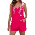thumbnail image 1 of Camisola Tops para las Mujeres Cuello en V sin Mangas con Pantalones de Bolsillo, Pantalones de Mujer Casual para Primavera Verano, 1 of 5