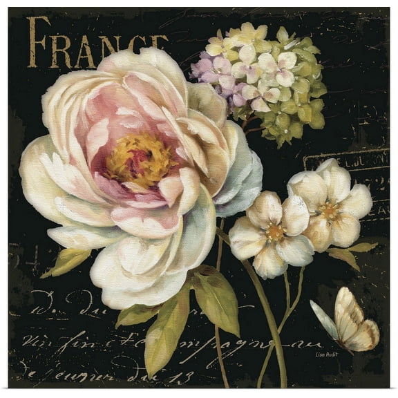 GBC | "Marche de Fleurs on Black" Art Print - 24x24
