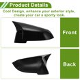 thumbnail image 3 of 1 Juego de Reemplazo de Tapa de Espejo Lateral Izquierda y Derecha ABS Negro Brillante para BMW Serie 5 F10/F11/F18 Facelift 2014-2018 con Cubierta de Espejo de Cuerno Ox, 3 of 7