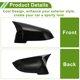 thumbnail image 3 of 1 Juego de Reemplazo de Tapa de Espejo Lateral Izquierda y Derecha ABS Negro Brillante para BMW Serie 5 F10/F11/F18 Facelift 2014-2018 con Cubierta de Espejo de Cuerno Ox, 3 of 7