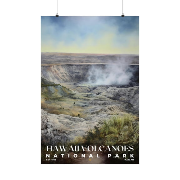 ELNEIT - Hawaii Volcanoes National Park Poster, Unframed Matte Paper, S02