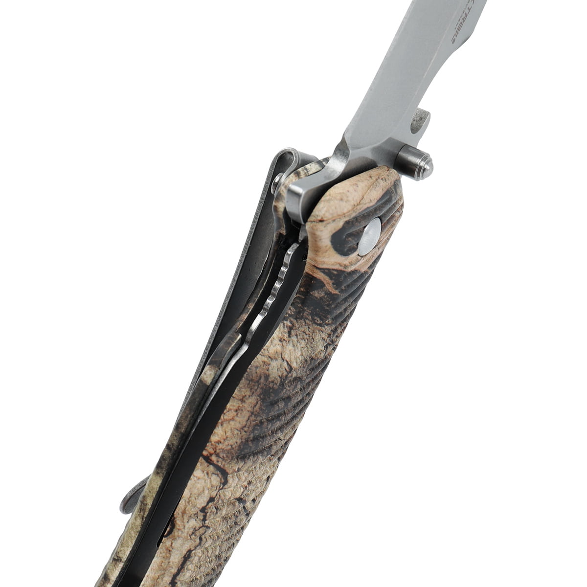 Ozark Trail 4.5 inch Folders for Camping Brown Liner Lock Stainless Steel Pocket Knife for Outdoors