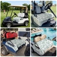 thumbnail image 6 of Golf Cart Seat Covers for 2 Seater,Spring Flower Microfiber Cart Seat Towel Blanket,Vintage Farmhouse Turquoise Boho Leaf Absorbent Breathable Non Slip Bench Seats Protector for Golf Course 51"x31", 6 of 9