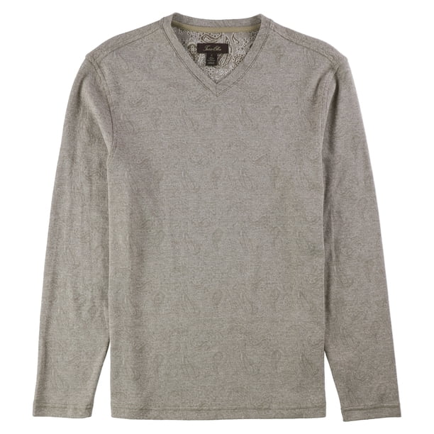 Tasso Elba - Camiseta básica de jacquard para hombre, marrón, grande