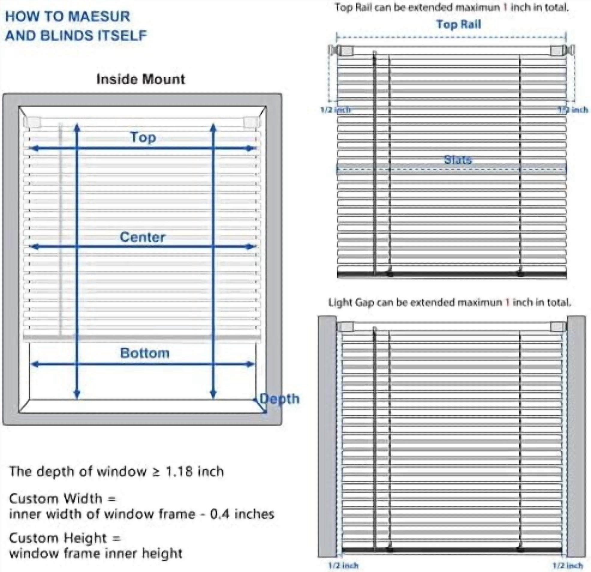 No Tools No Drill 1" Vinyl Mini Blinds, Cordless Blinds for Windows, Light Filtering Horizontal Window Blinds & Shades, 31" W x 64" H, White
