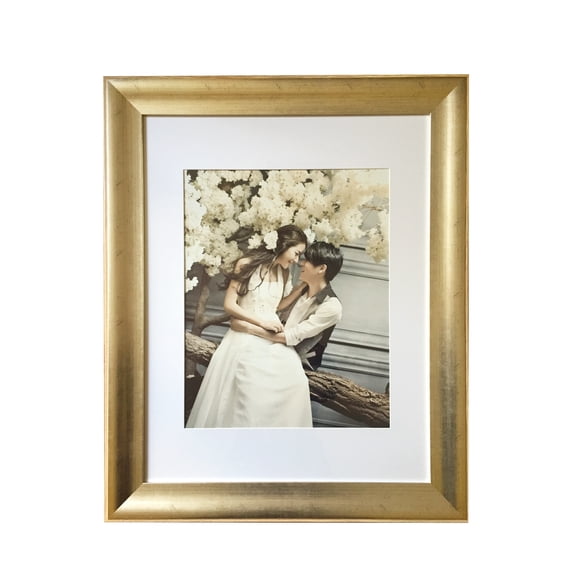 Lilian Antique Gold Collage Display 22x28 Photo Frame - Made to Display Picture 16x20 with Mat or 22x28 without Mat - Wall Mounting Material Included