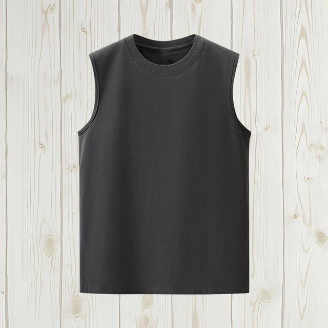 Styesk Débardeurs Hommes Sans Manches Été Sport Couleur Unie Col Rond Ample Camisole