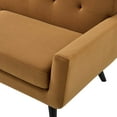 thumbnail image 6 of Armchair Accent Chair, Brown, Velvet, Modern Contemporary, Mid Century Living Hotel Lounge Cafe Lobby, 6 of 8