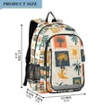 thumbnail image 2 of FORMRS School Backpack 17" Student Travel Bag with Laptop Compartment, Beige Playful Stamp, 2 of 7