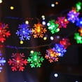 thumbnail image 3 of WILLED 5 Pack Christmas Snowflakes String Lights Outdoor, 10LED 6.56FT Snowflake Decorative Xmas Lights Battery Operated, Waterproof for Garden Home Party Decoration, Multicolor, 3 of 8