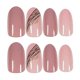 thumbnail image 2 of Almond Diagonal Gold Line Lotus Root Pink Use Nail Ormromra HMHZ1789, 2 of 8