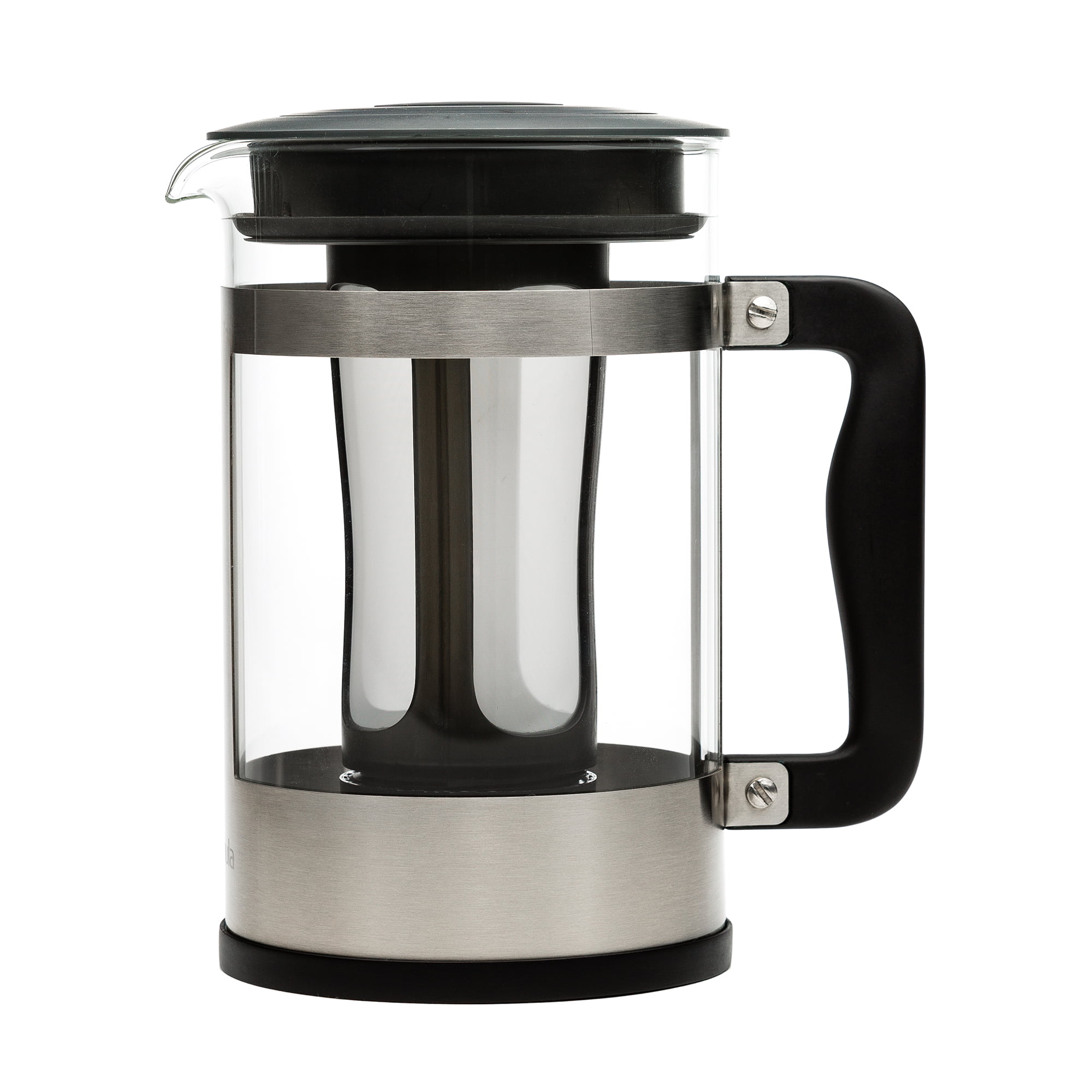 Primula Pace Cold Brew Iced Coffee Maker with Durable Glass Pitcher and  Airtight Lid, Dishwasher Safe, Perfect 6 Cup Size, 1.6 Qt, Black