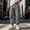 Gray, variant on Men's Cotton Linen Harem Pants Drawstring Casual Cropped Trousers Lightweight Loose Beach Yoga Pants with Pockets-Army Green-L