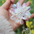 thumbnail image 4 of Walbest Colorful Hanging Crystal Ball Prisms Flower Fengshui Ornament Rear View Mirror Car Charm Decor, 4 of 7