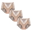 thumbnail image 2 of TAIAOJING Womens Briefs Mid High Waist Sexy Lace Panties Seamless Brief Briefs, 3 Pack, 2 of 4