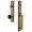Gold, variant on Grandeur 854541 Carre Solid Brass Rose Dummy Full Plate Full Plate 'D' Grip Handleset -