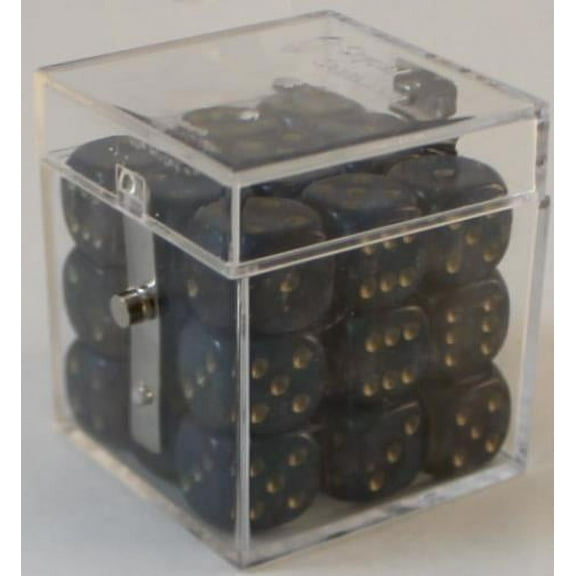 D6 12mm Black w/Gold (27) New