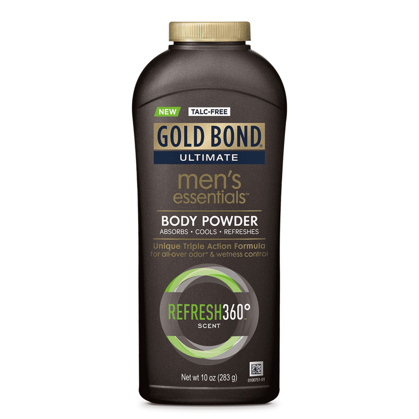 Gold Bond Body Powder, Men's Essentials Refresh 360°, 10oz Bottle