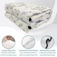 thumbnail image 4 of Quilts Full Size, Blue Floral Spring Soft Comforter Bedding Set for Bed, Vintage Farmhouse Green Botanical Chic Lightweight Quilted Bedspread with Pillow Cover(2 Pieces) for All Season, 78x90 Inch, 4 of 9