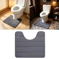thumbnail image 6 of Non Toilet Floor Mat 16x20,Bath Rug Around Toilet Base,U Shaped Bathroom Floormat,Memory Foam Toilet Floor Rug,Machine Washable, 6 of 6