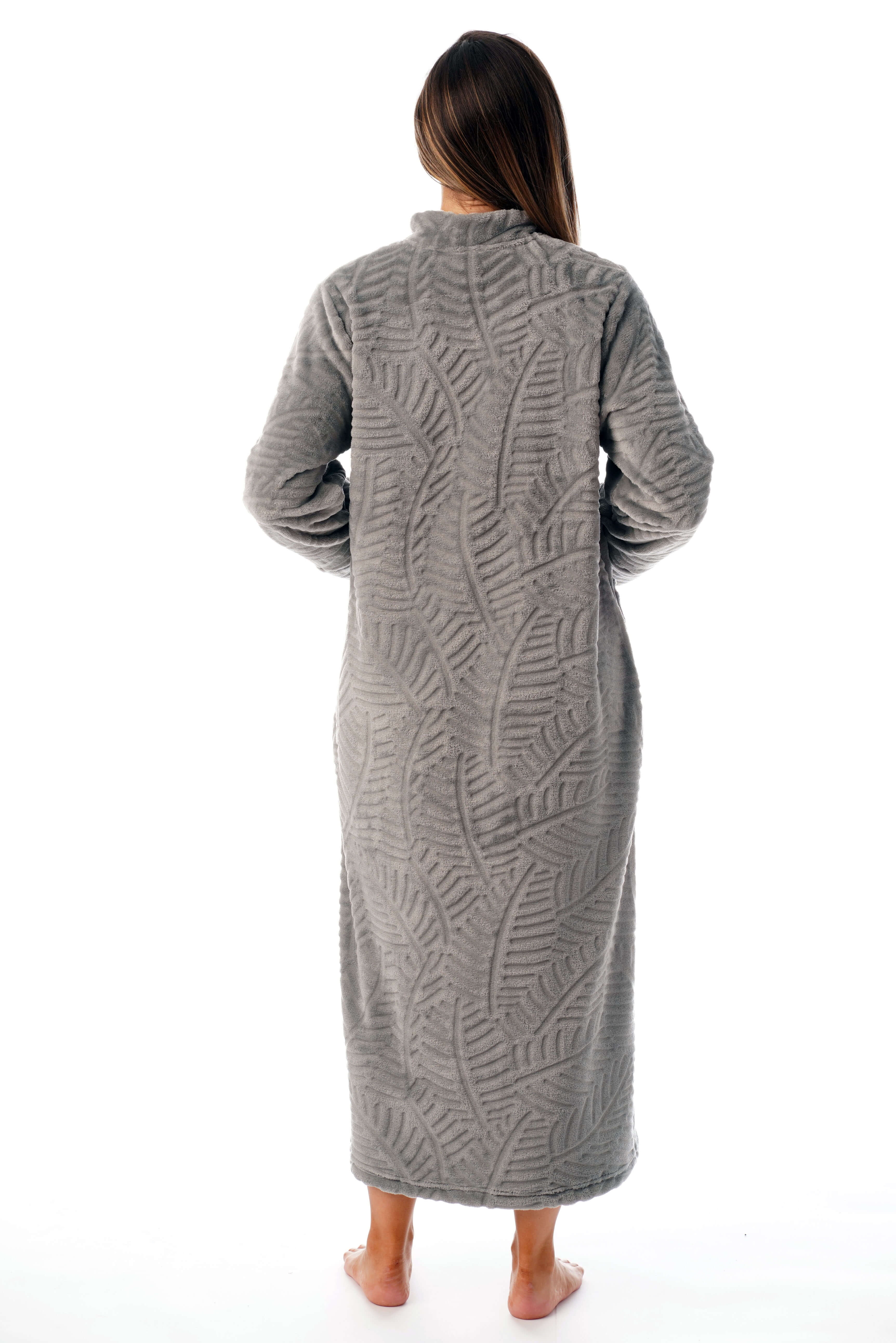 just love plush zipper lounger robe