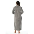 thumbnail image 2 of Just Love Plush Zipper Lounger Robe (Grey, X-Large), 2 of 3