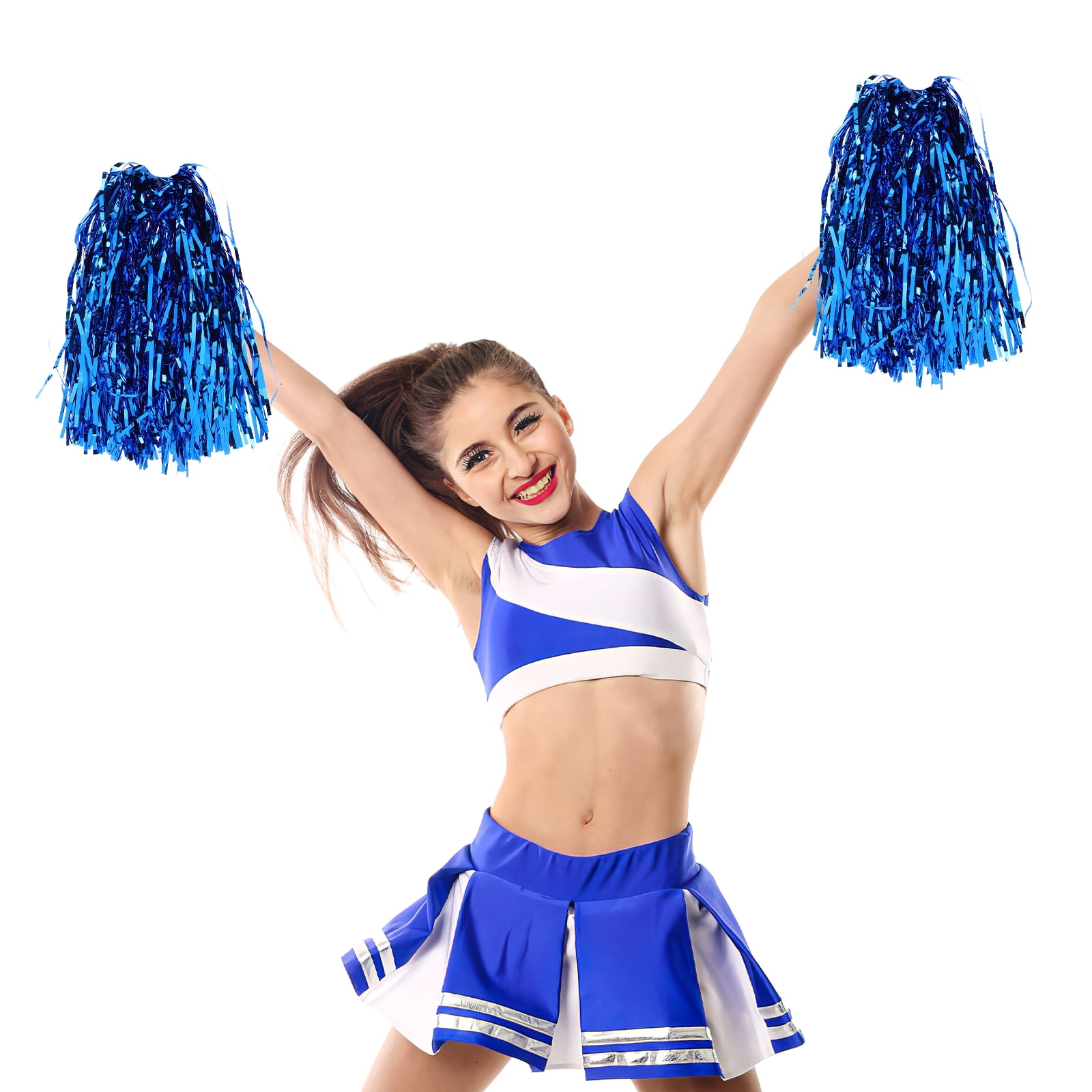 Pon Pon 6" Plastique Blanc Et Bleu