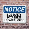 thumbnail image 4 of (2 Pack) SDS Safety Data Sheet Located Inside OSHA Notice Sign 14 Inch X 10 Inch Plastic Sign, Weather Resistant, UV Protected for Workplace, Business, and Construction Site, Made in, 4 of 8