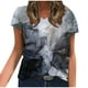 thumbnail image 1 of Blusa de camiseta informal con estampado de manga corta y cuello en V de verano para mujer a la moda Fridja  ghk5311, 1 of 5