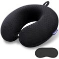 thumbnail image 1 of Almohada cervical Gosider de espuma viscoelástica negra para apoyar el cuello, 1 of 7
