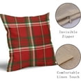 thumbnail image 4 of Red Green Christmas Plaid Pillow Covers 16x16 Set of 2 Xmas Buffalo Tartan Print Holiday Decorative Throw Pillows Outdoor Pillowcase Square Linen Farmhouse Cushion Case Decor for Couch Sofa Bed, 4 of 5