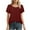 Red, variant on Diufon Summer Tops for Women Round Neck Short Sleeve Tunics Casual Solid Color Tshirts