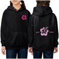 thumbnail image 2 of Wancir Pink Graphic Hoodie For Women 2024 Cute Preppy Sweatshirt Long Sleeve Drawstring Pullover Tops With Pockets 1-14T, 2 of 4